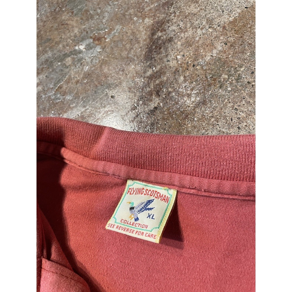 VIntage Flying Scotsman Polo Shirt USA Made Prep 90s Sz XL * - Picture 3 of 11